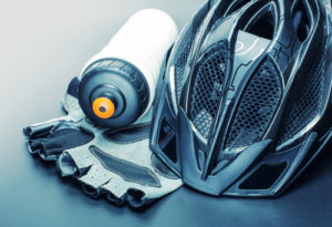 Helmet, gloves bicycle accessories